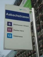 (138'043) - ZVB-Haltestelle - Zug, Aabachstrasse - am 6.