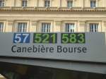 (130'509) - Bus-Haltestelle - Marseille, Canebire Bourse - am 15.