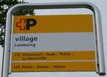 (286'472) - +P-Haltestellenschild - Lamboing, village - am 28.
