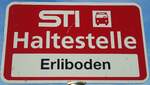 (137'057) - STI-Haltestellenschild - Tschingel, Erliboden - am 28. November 2011