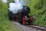 Abschiedfahrten von 52 7596.

Auf Bergfahrt im Sauschwänzle. Grimmelshofen, Mai 2025.