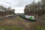 ER20-01 zieht den Wiesau Containerzug nach Hamburg durch Marktredwitz.