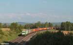 ER20-03 und 02 ziehen den Wiesau Containerzug aus Wiesau nach Hof bei Unterthölau.