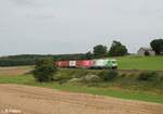 ER20-01 mit dem Wiesau Containerzug bei Röthenbach im Steinwald in Richtung Regensburg.