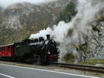 (240'302) - DFB-Dampflokomotive - Nr. 704 - am 25. September 2022 bei Gletsch
