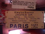 (227'574) - Routentafel - Simplon Express Zagreb-Paris - am 28.