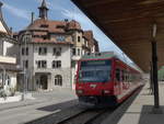 (203'879) - CJ-Pendelzug - Nr. 631 - am 22. April 2019 im Bahnhof Tavannes