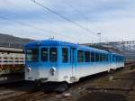 (159'265) - Rigi-Bahn-Triebwagen - Nr. 24 - am 17. Mrz 2015 im Bahnhof Arth-Goldau