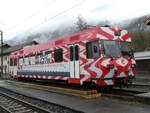 (257'336) - ZB-Triebwagen - Nr. 14 - (ex ASm) am 1. Dezember 2023 im Bahnhof Meiringen
