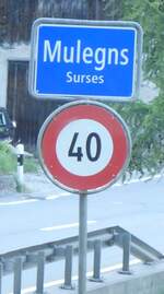 (277'067) - Ortstafel und Hchstgeschwindigkeit am 19.