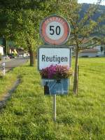 (134'634) - Ortsbeginn von Reutigen + Hchstgeschwindigkeit am 2.