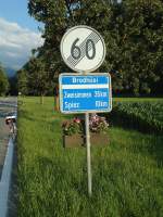 (134'642) - Ortsende von Reutigen + Ende der Hchstgeschwindigkeit am 2.