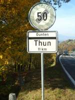 (136'683) - Ortsende von Sigriswil + Ende der Hchstgeschwindigkeit am 31.
