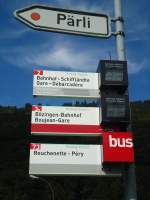 (129'630) - Wegweiser  Prli  + VB-Haltestelle - Biel, Renferstrasse - am 12.