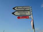 (134'633) - Wegweiser nach Reutigen + Zwieselberg Gltsch am 2.