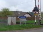 (179'337) - Wegweiser nach Mulhouse und Ferrette mit Wechselblinklicht am 2.