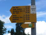 (220'366) - Wander-Wegweiser am 31. August 2020 in Vendlincourt