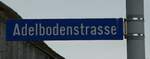 (245'769) - Strassenschild - Adelbodenstrasse - am 3.