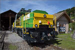 Die  trimodale  Aeam 841 von Mller Gleisbau.

In Bauma wurde Aeam 841 031 whrend des Jubilums 150 Jahre Tsstalbahn ausgestellt und konnte in bestem Licht bewundert werden. September 2025.