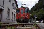 De 4/4 55 der MGB vor dem Bahnhof Gschenen.