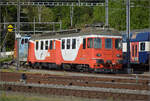 ABDe 4/4 6 der Martingy-Osires mit Motiven vom Groen St. Bernhardpass, heute bei der DSF. Koblenz, Mai 2025.