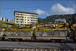 Schottertransportwagen CH-SCHEU 80 85 98 62 457-1 Xas der Puscal 3B von Scheuchzer. Moutier, Juni 2026.