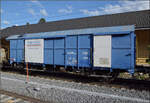 Generatorwagen CH-SCHEU 99 85 93 83 023-0 der Puscal 3B von Scheuchzer. Moutier, Juni 2026.