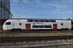 Der neueste RABe 512 058 in Pratteln. August 2026.