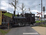 Ostermontag bei der 'Emmentalbahn'.

Ankunft von E 3/3 853 der JS in Sumiswald-Grnen. April 2024.