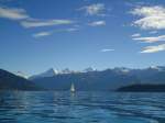 (130'127) - Eiger, Mnch und Jungfrau vom Thunersee aus am 3.