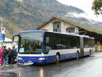 (256'598) - Domo, Glattbrugg - Nr. 7/SG 490'802 - Mercedes (ex VBZ Zrich Nr. 187; ex VZO Grningen Nr. 108) am 31. Oktober 2023 beim Bahnhof Glarus