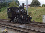 Das Tigerli E 3/3 8522 umfhrt den Museumszug der Sursee-Triengen-Bahn in Sursee. August 2024.