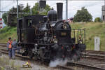 Das Tigerli E 3/3 8522 umfhrt den Museumszug der Sursee-Triengen-Bahn in Sursee.