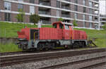 Am 841 013 der Lokpool AG am Ende der Werksbahngleise der Zuckerfabrik Frauenfeld.