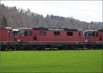 Re 4/4 II 11232 steht ausgeschlachtet in Full. April 2026.