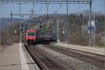 DPZ mit Lok Re 450 056 in Birmensdorf.