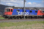 Re 6/6 11607 steht ausgeschlachtet bei der Brücke Full. April 2026.