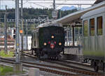 Ae 3/5 10217 in Emmenbrcke mit Staatsbeflaggung anlsslich ihres runden Geburtstages. September 2024.