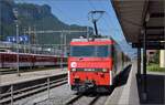 HGe 101 966 Horgen auf Bereitschaft in Meiringen. August 2025.