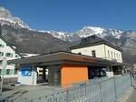 (233'574) - Der Bahnhof Walenstadt am 8.