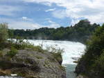 (193'963) - Der Rheinfall mit Brcke und Schloss Laufen am 10.