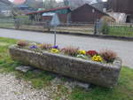 (203'715) - Brunnen mit Blumen am 15.