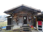 (259'522) - Rckseite des ltesten Gebude aus dem Jahr 1643 am 22. Februar 2024 in Adelboden, Burriszun