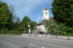 (286'451) - STI-Haltestelle am 26. April 2026 in Amsoldingen, Kirche