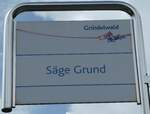 (248'820) - GrindelwaldBus-Haltestellenschild - Grindelwald, Sge Grund - am 18.