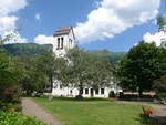 (206'939) - Die Kirche Lenk mit Bumen am 1.
