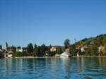 (130'147) - Das Schloss Thun vom Thunersee aus am 3.