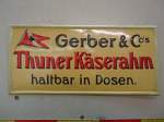 (134'596) - Blechschild  Gerber Thuner Kserahm  im BrockiShop am 2.