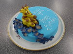 (169'213) - Geburtstagstorte aus Marzipan mit Giraffe am 9.