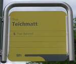 (172'764) - STI-Haltestellenschild - Thun, Teichmatt - am 5.